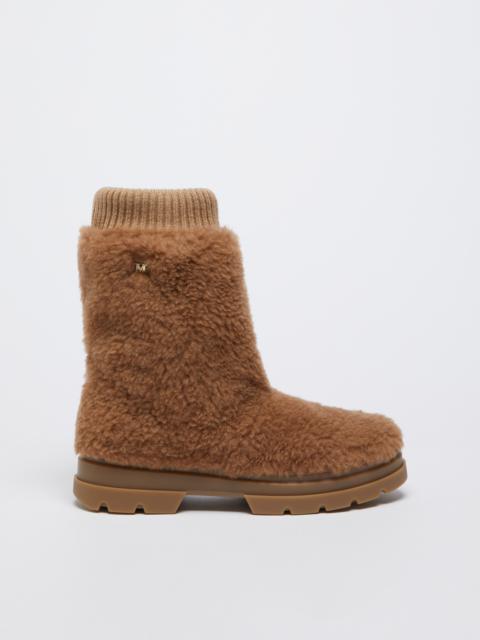 Max Mara Teddy fabric ankle boot