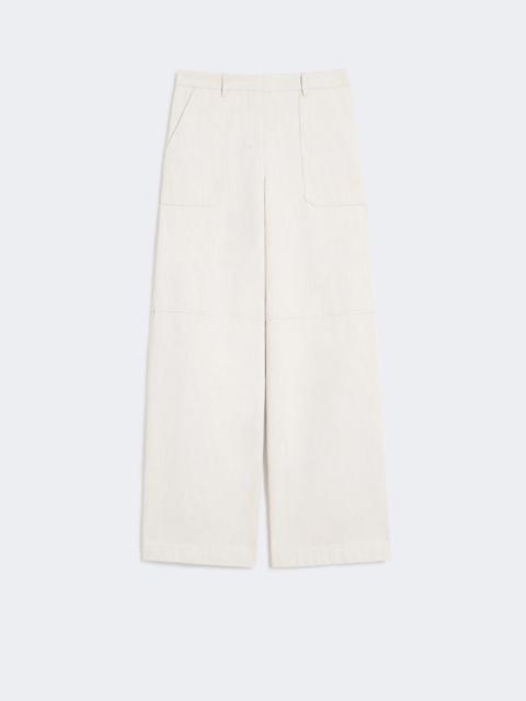 Max Mara ARMONY Washed cotton trousers - NATURAL
