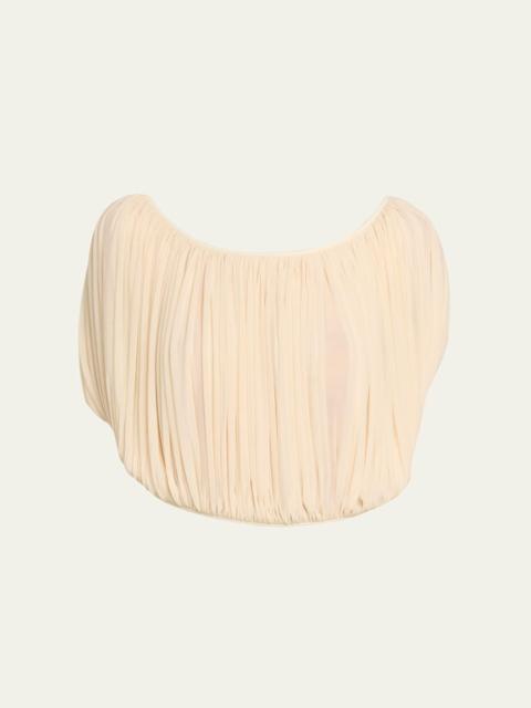 RONNY KOBO Marie Draped Crop Top