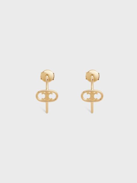 CELINE Maillon Triomphe Hoops in Yellow Gold