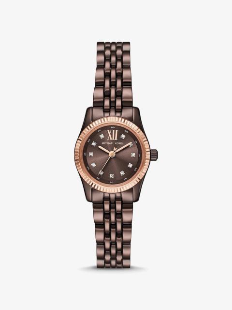 MICHAEL KORS Petite Lexington Pavé Espresso-Tone Watch