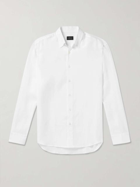 Brioni Button-Down Collar Linen Shirt