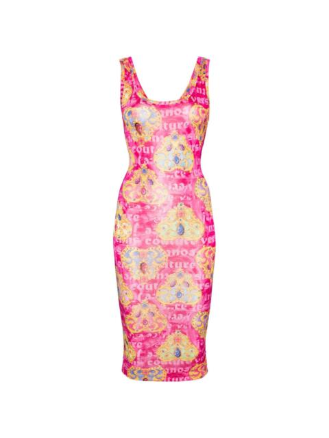 VERSACE JEANS COUTURE Heart-Couture-print jersey dress