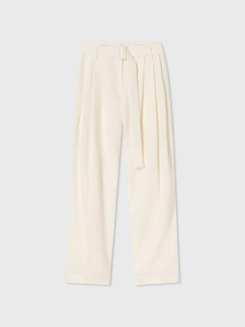 CO Belted Pleated Pant in Cotton