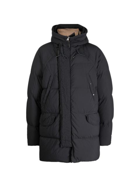 Deck down hooded parka