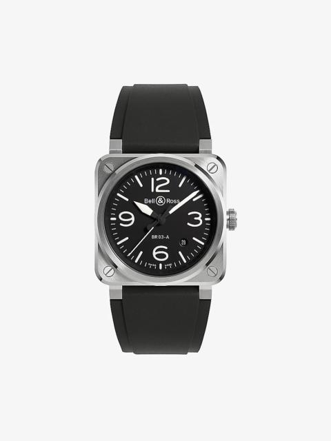 Bell & Ross BR03A-BL-ST/SRB Aviation stainless-steel automatic watch