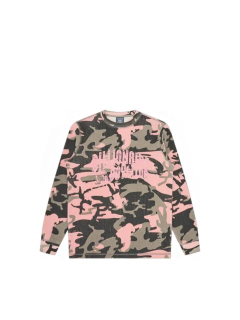 BILLIONAIRE BOYS CLUB CAMOUFLAGE-PRINT LOGO-PRINT T-SHIRT