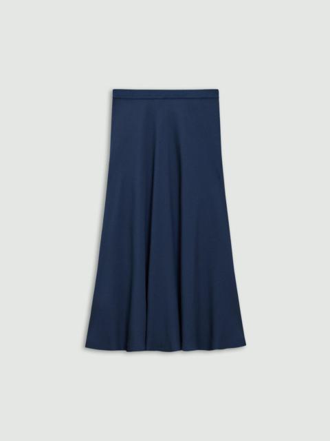 Theory Midi Pull-On Skirt in Silk Georgette