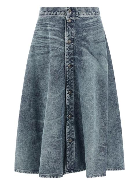 Diesel stone-washed denim skirt