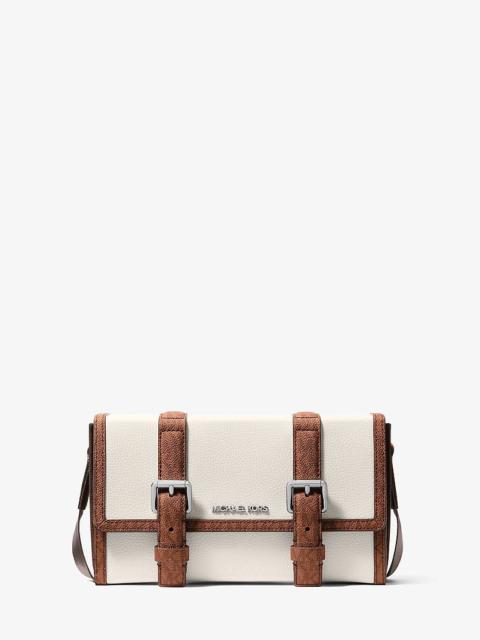 MICHAEL KORS Cooper Pebbled Leather and Signature Logo Trunk Crossbody Bag