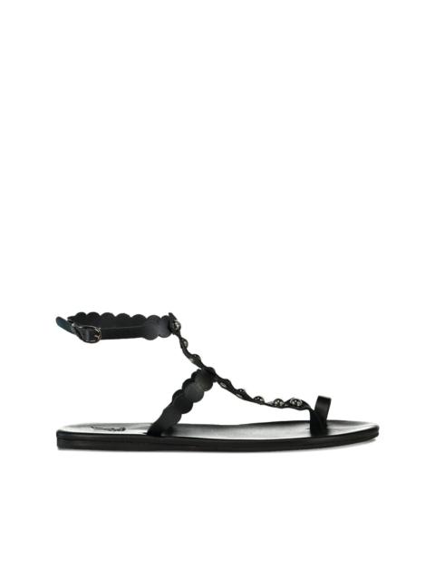 ANCIENT GREEK SANDALS scalloped studded flat sandals