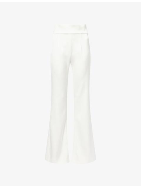 GALVAN Sculpted Flared Woven Trousers