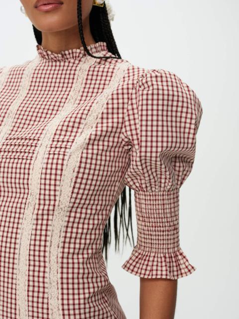 For Love & Lemons Annie Gingham Mini Dress