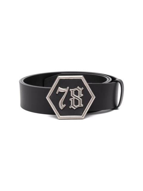PHILIPP PLEIN gothic logo-buckle belt