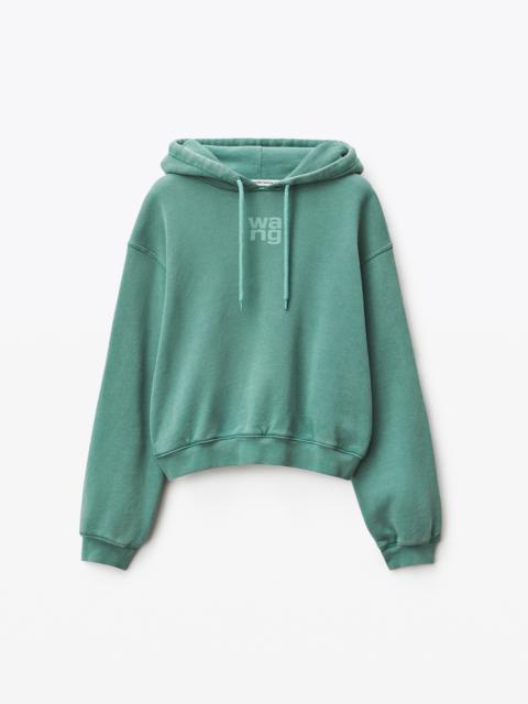 Alexander Wang PUFF LOGO HOODIE IN STRUCTURED TERRY
