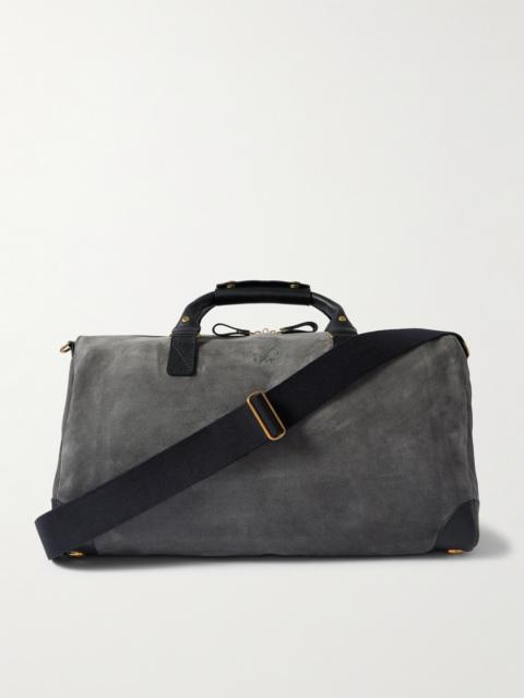 BENNETT WINCH Commuter Leather-Trimmed Suede Holdall