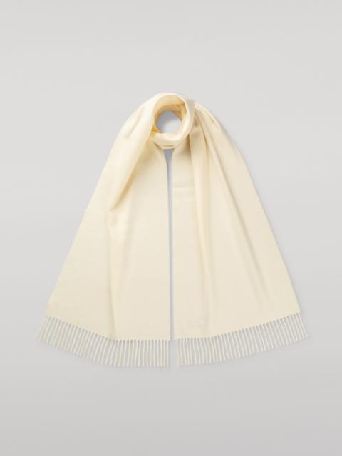 Johnstons of Elgin Merino Wool White Scarf