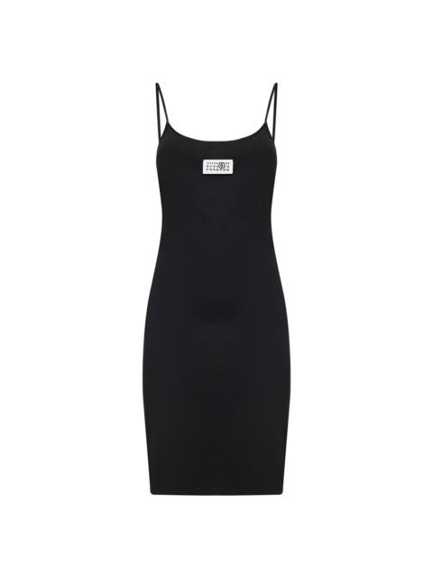 MM6 Maison Margiela Black cotton jersey numeric belted mini dress