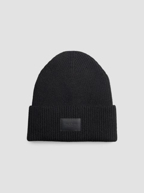 rag & bone Women's Blake Logo Wool Blend Beanie - Black