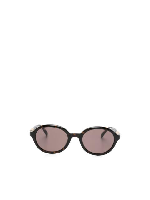 GUCCI logo-lettering round-frame sunglasses