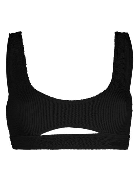 bond-eye cut-out crinkled bikini top