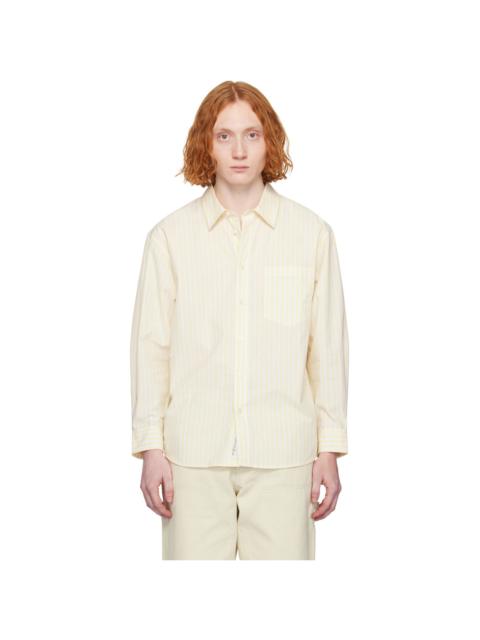 Dunst Yellow Oversized Striped Shirt
