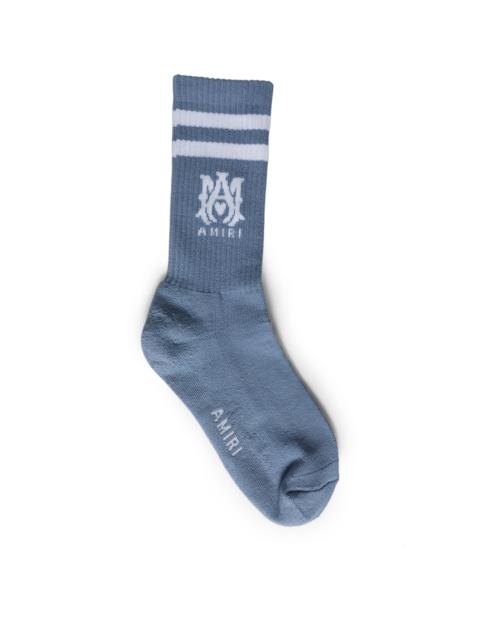 AMIRI M.a. Stripe Socks Dusty Blue