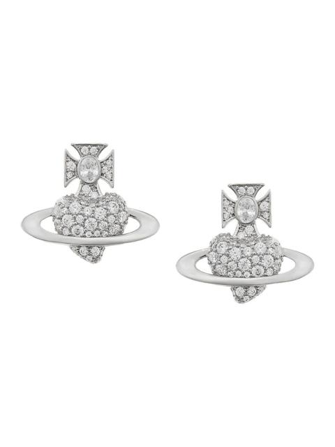 Vivienne Westwood VALENTINE'S AGNATHA EARRINGS WITH CRYSTAL DECORATIONS