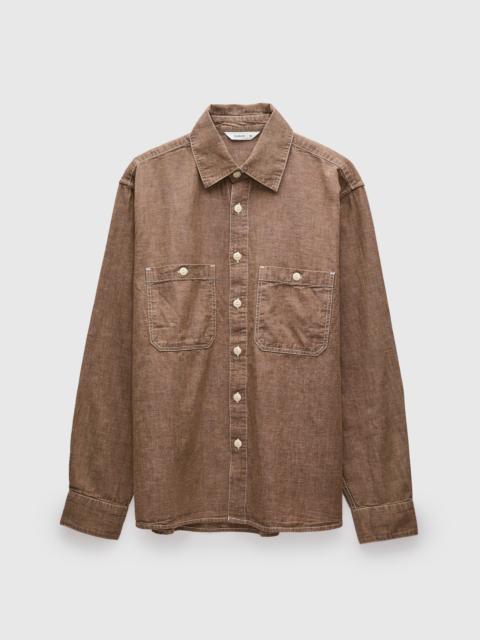 3sixteen Utility Shirt in Brown Chambray
