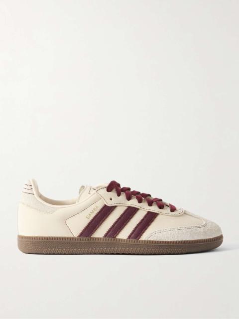 Samba OG Suede-Trimmed Leather Sneakers