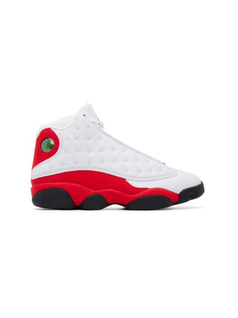 Jordan White & Red Air Jordan 13 Retro Sneakers