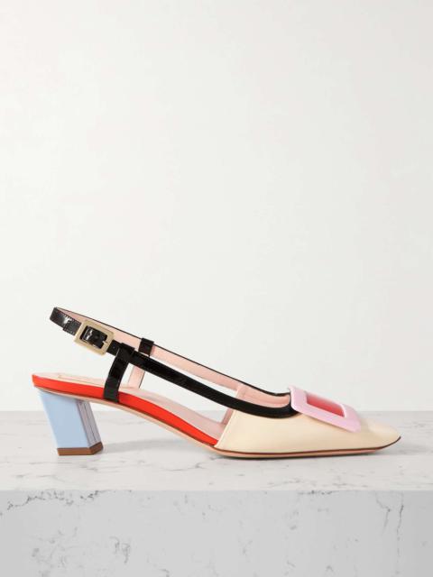 Roger Vivier Belle Vivier color-block patent-leather slingback pumps