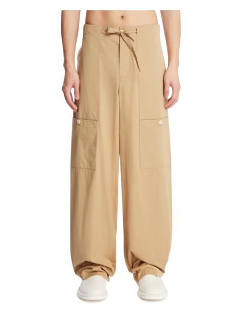 Jil Sander Beige Poplin Cargo Trousers