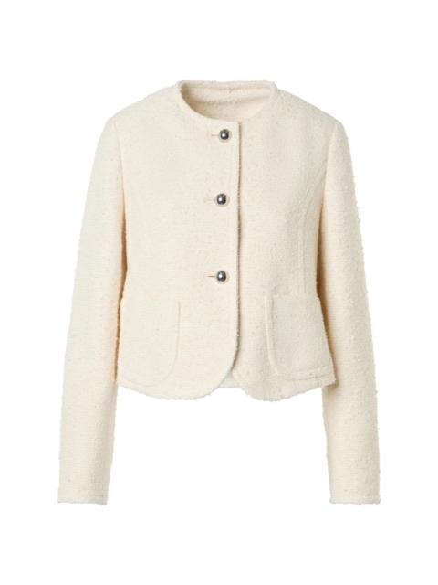 AKRIS Women's Bouclé Crewneck Jacket - Ivory