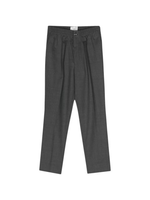 mid-rise cropped tapered trousers