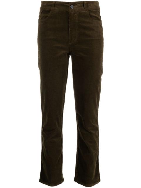 PAIGE logo-patch corduroy slim-fit trousers
