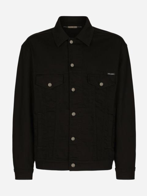 Dolce & Gabbana Black wash stretch denim jacket