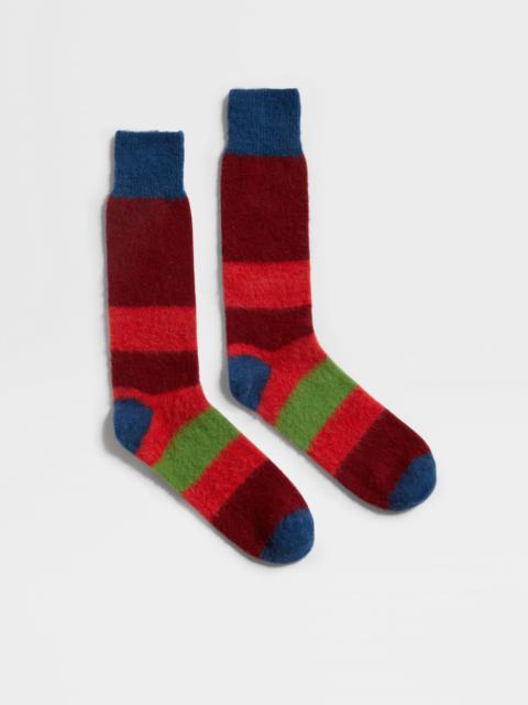 ZEGNA RED ZEGNA X THE ELDER STATESMAN CASHMERE BLEND SOCKS