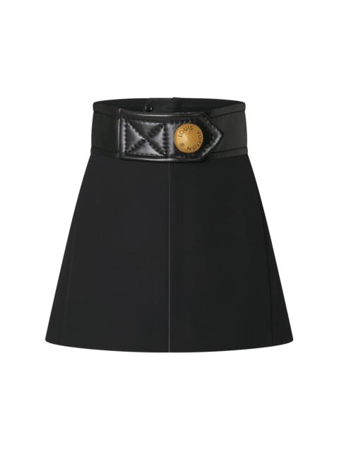 Louis Vuitton Oversized Belt A-Line Mini Skirt