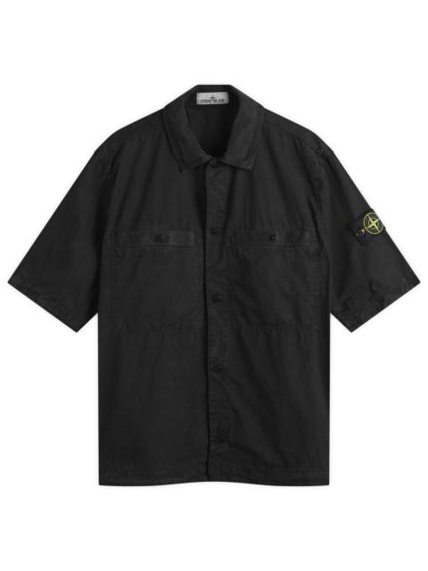 Stone Island Stone Island Old Effect Short Sleeve Overshirt