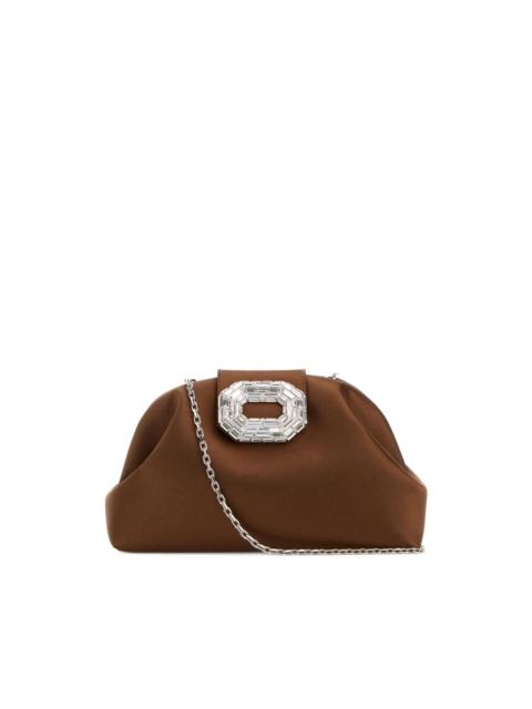 sculpted satin evening bag