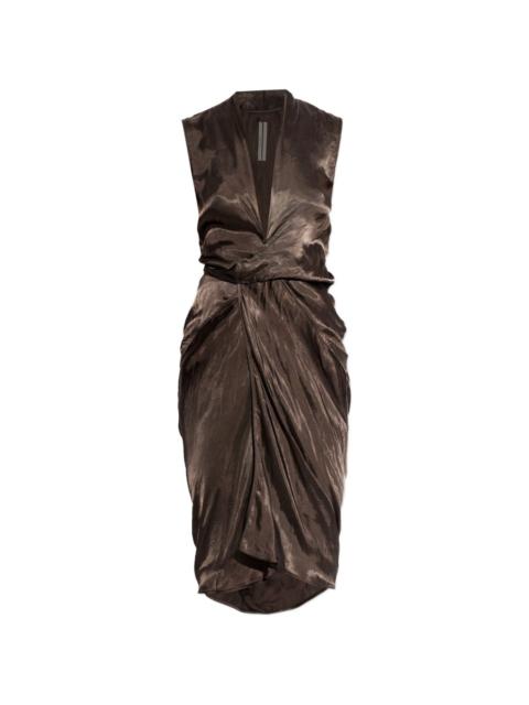 Rick Owens V-neck draped dress