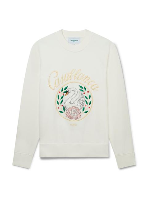 Emblem De Cygne Embroidered Sweatshirt