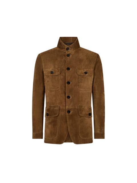 TOM FORD Men's Cashmere-Suede Sartorial Military Jacket