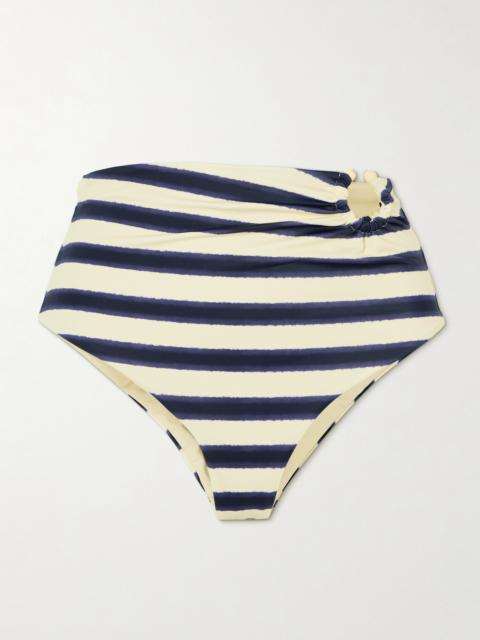 Johanna Ortiz Marinera Embellished Striped Recycled Bikini Briefs