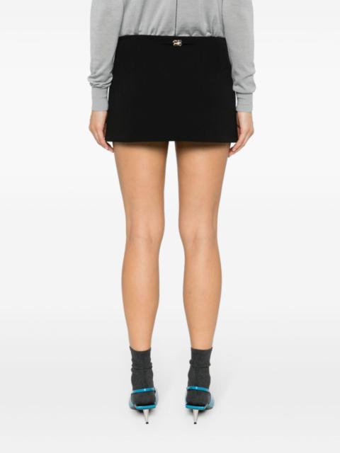 virgin wool-blend miniskirt