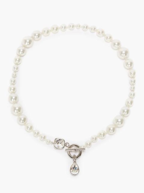 JW Anderson GRADUATED PEARL & CRYSTAL NECKLACE