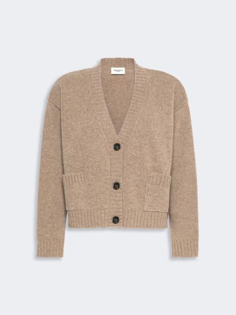 WEEKEND Max Mara FILMATO V-neck wool yarn cardigan - HAZELNUT BROWN