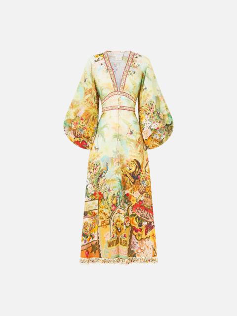 CAMILLA SHAPED WAISTBAND MIDI DRESS VA VA VINTAGE