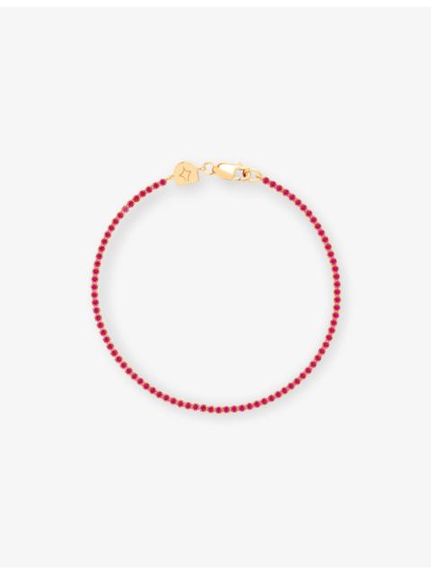 ASTRID & MIYU Tennis Chain 18ct Yellow Gold-Plated Brass Bracelet